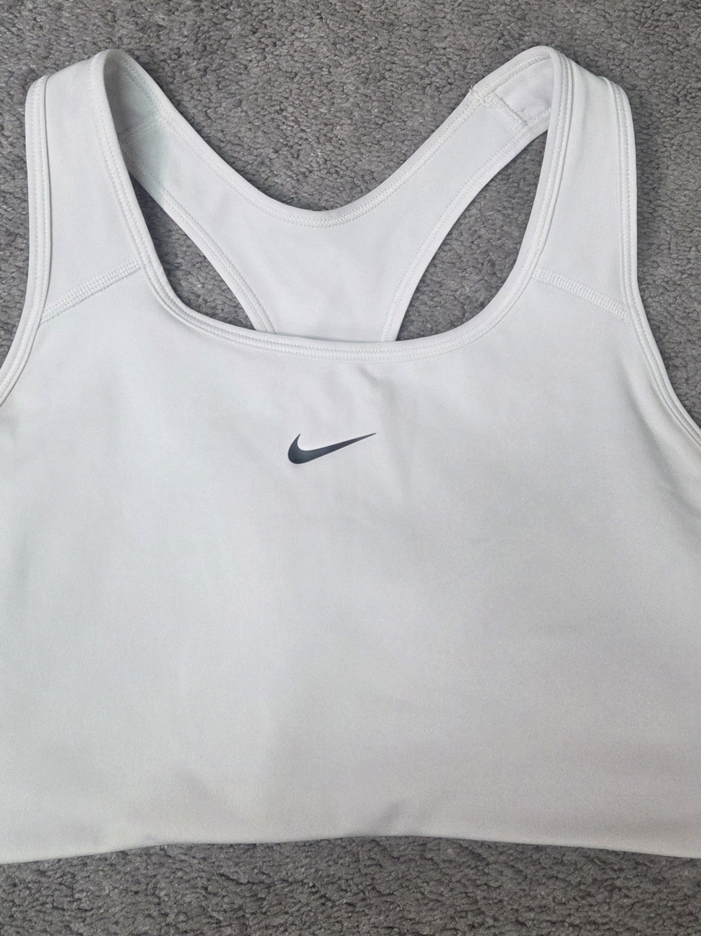 Nike White Racerback Sports Bra